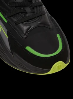 Balmain Run-Row Leather And Nylon Trainers