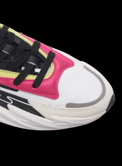 Women Balmain Run-Row Leather And Nylon Trainers