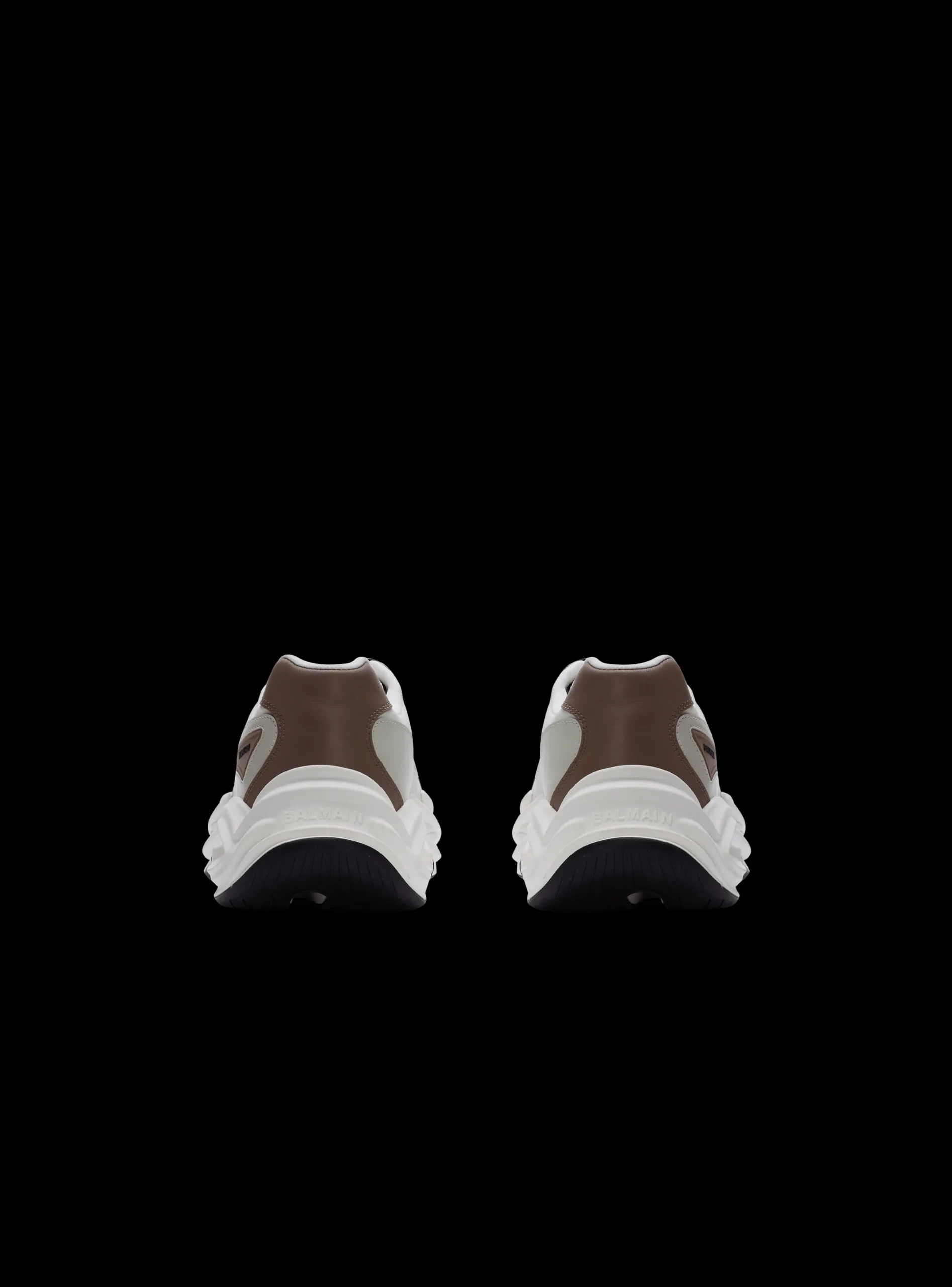 Balmain Run-Row Leather And Nylon Trainers