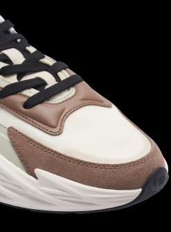 Balmain Run-Row Leather And Nylon Trainers