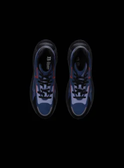 Balmain Run-Row Leather And Nylon Trainers