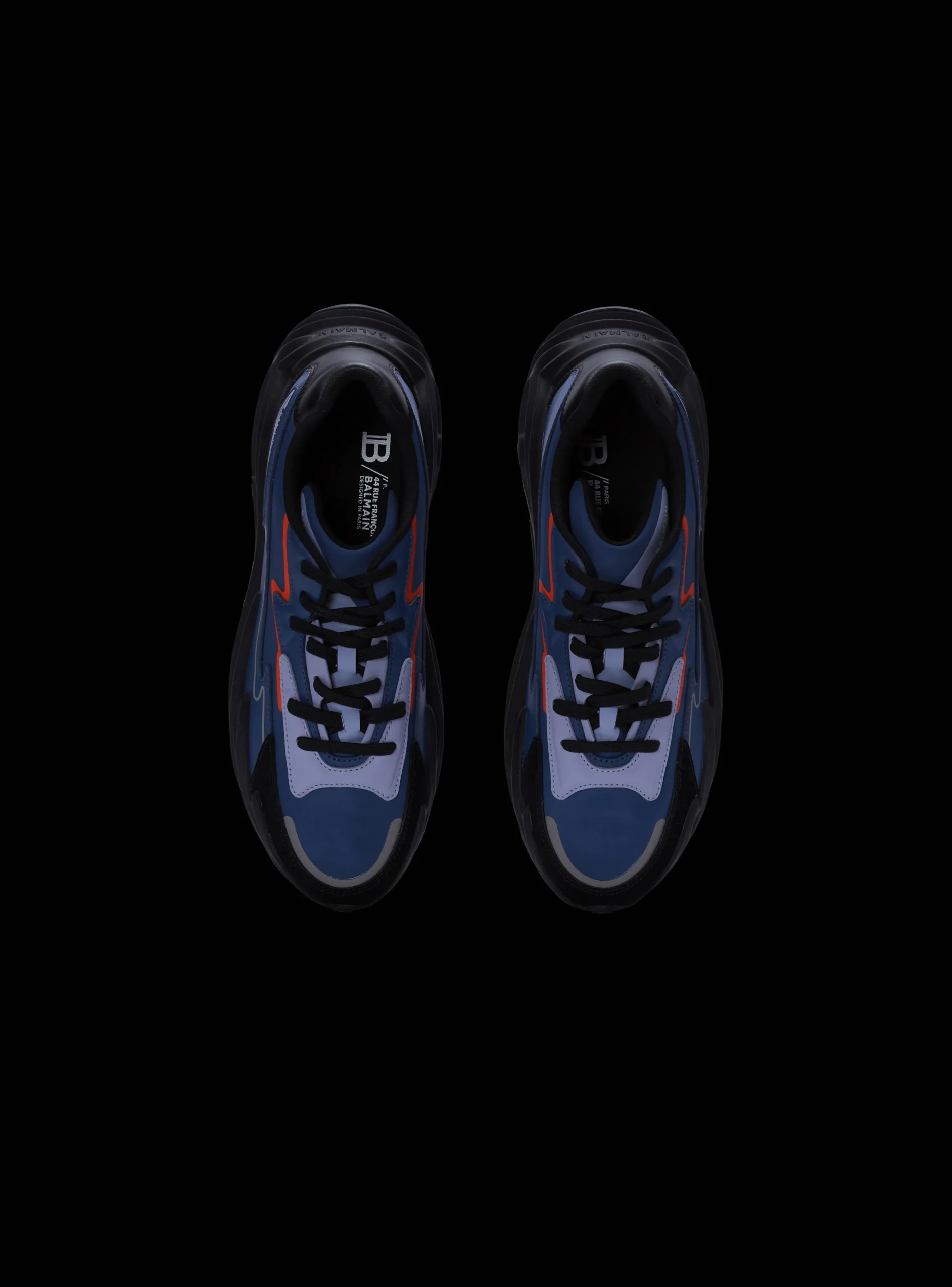 Balmain Run-Row Leather And Nylon Trainers