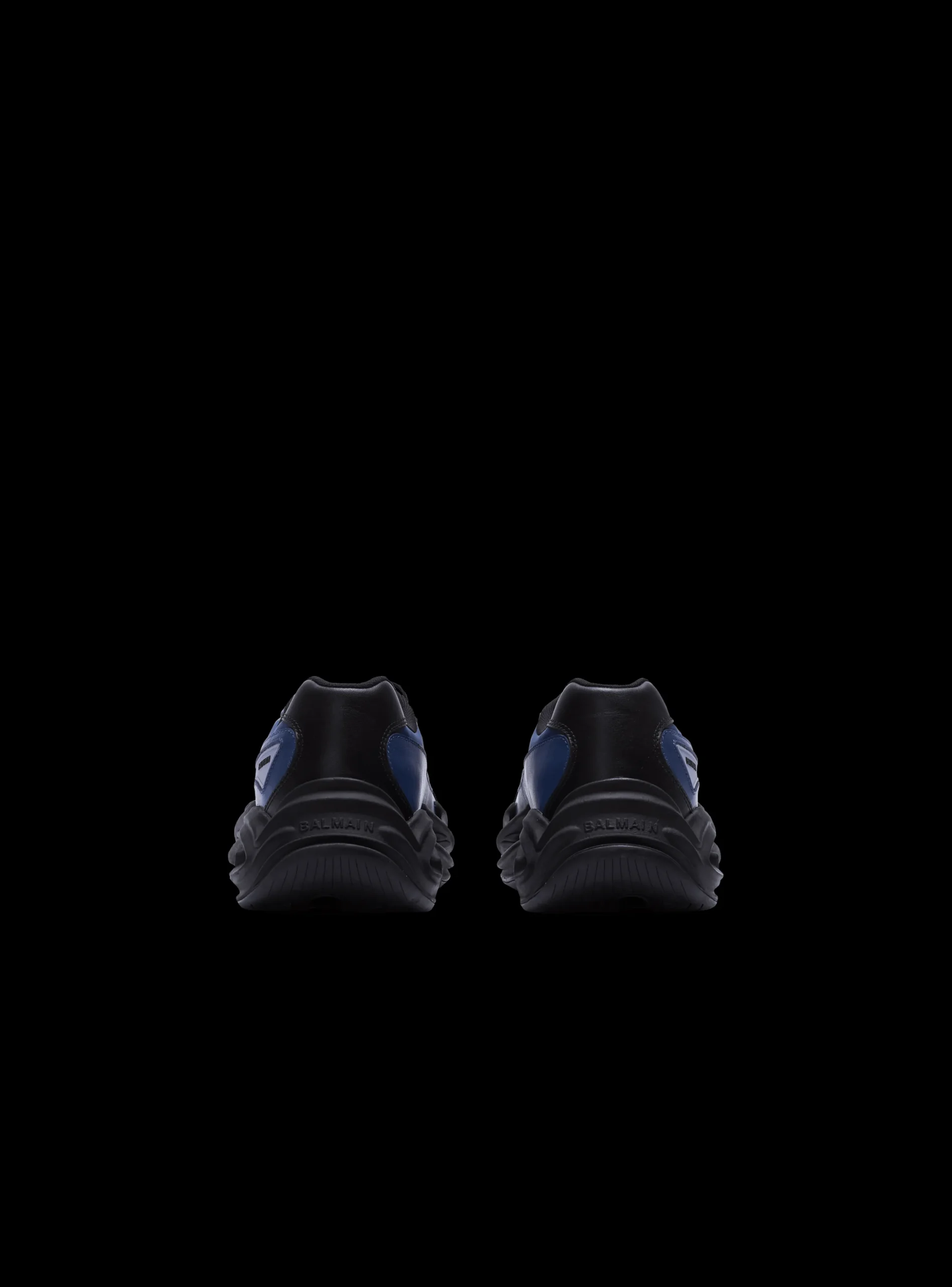 Balmain Run-Row Leather And Nylon Trainers