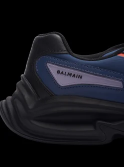 Balmain Run-Row Leather And Nylon Trainers