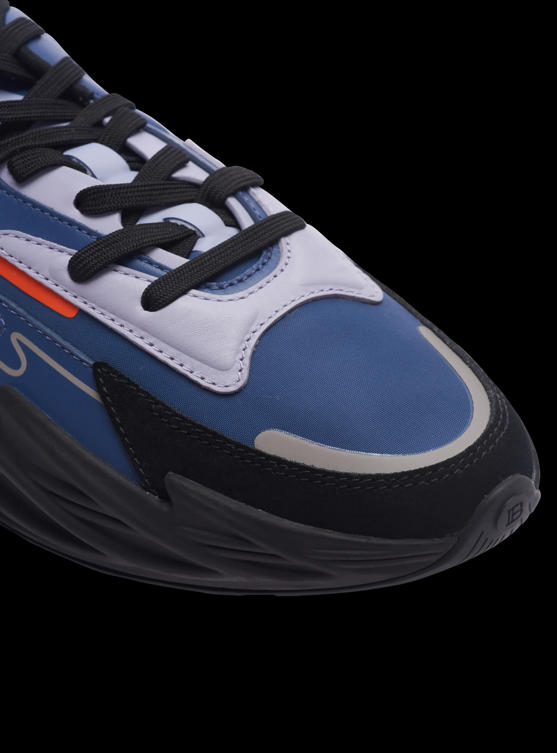Balmain Run-Row Leather And Nylon Trainers