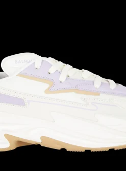 Women Balmain Run-Row Leather Trainers