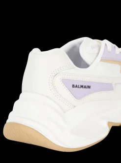 Women Balmain Run-Row Leather Trainers