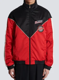 Balmain Satin Racing Jacket In Three Colours