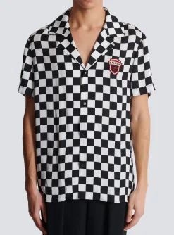 Balmain Satin Racing Pyjama Shirt