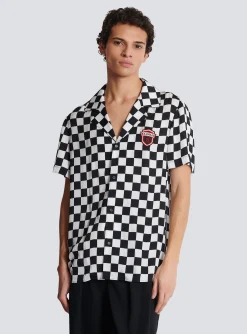 Balmain Satin Racing Pyjama Shirt