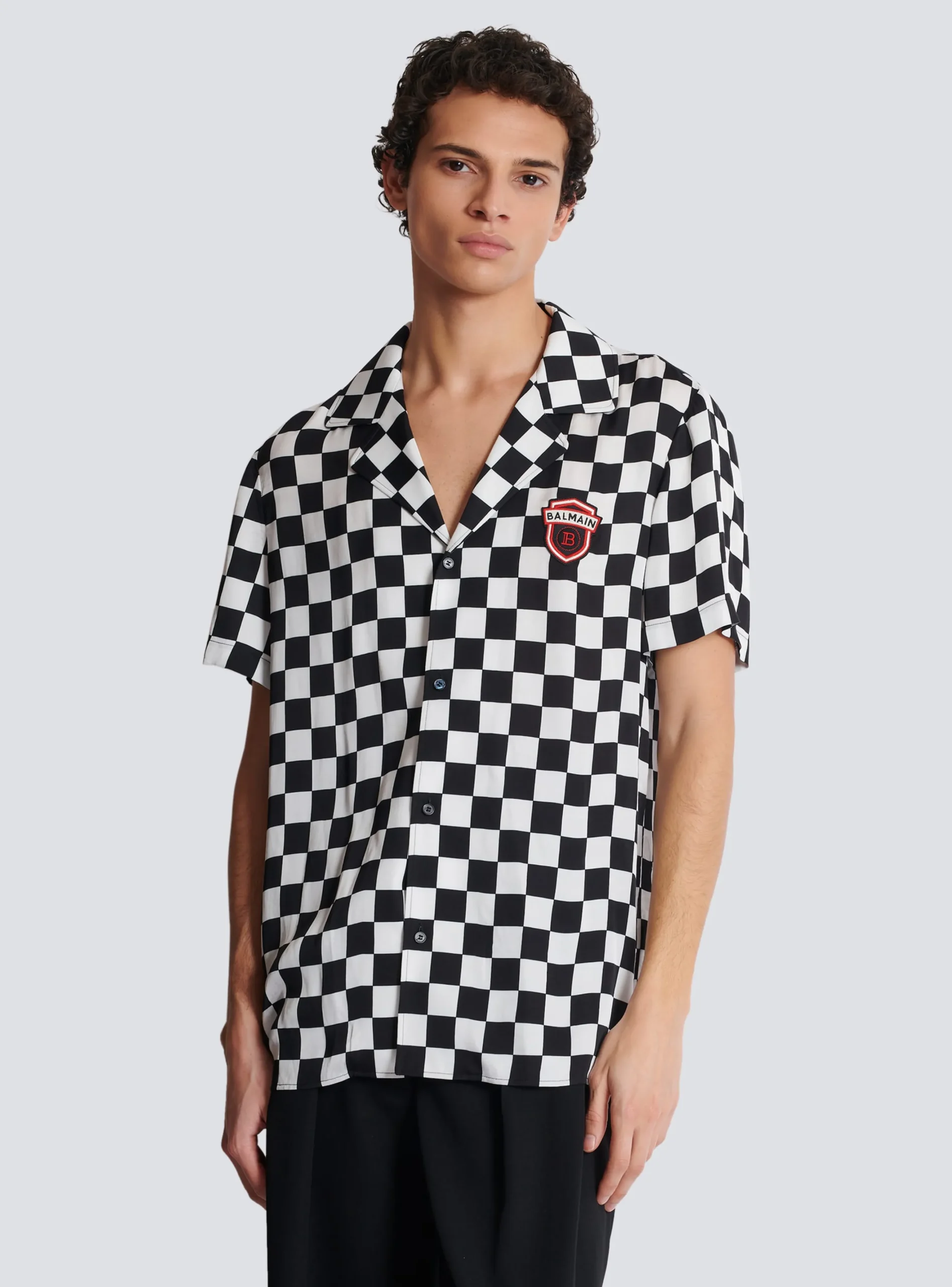 Balmain Satin Racing Pyjama Shirt
