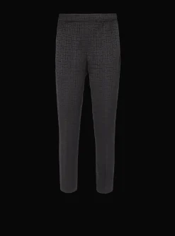 Balmain Satin Monogram Jacquard Trousers