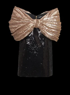 Women Balmain Sequinned Dress With Oversized Bow