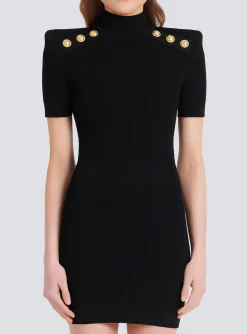 Women Balmain Short Knit Dress