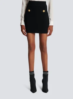 Women Balmain Short Knit Skirt