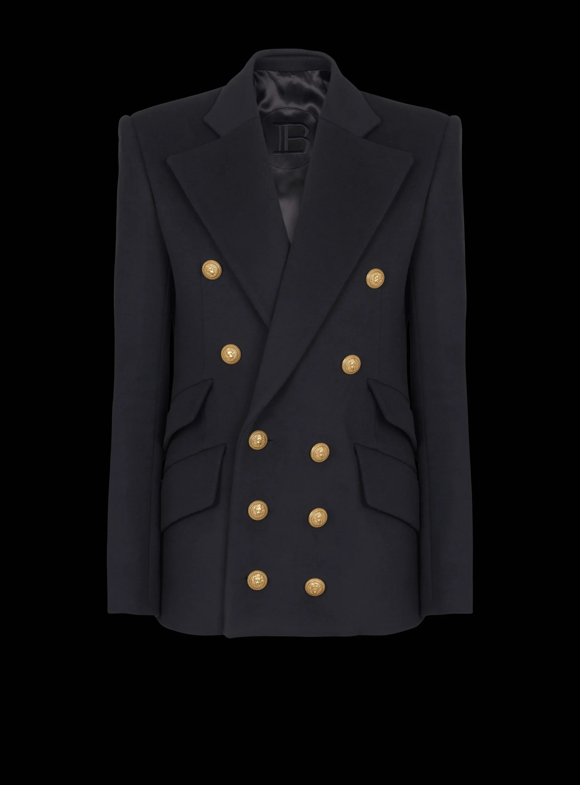 Women Balmain Short Military-style Coat