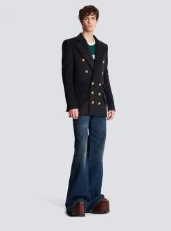 Women Balmain Short Military-style Coat