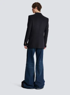 Women Balmain Short Military-style Coat