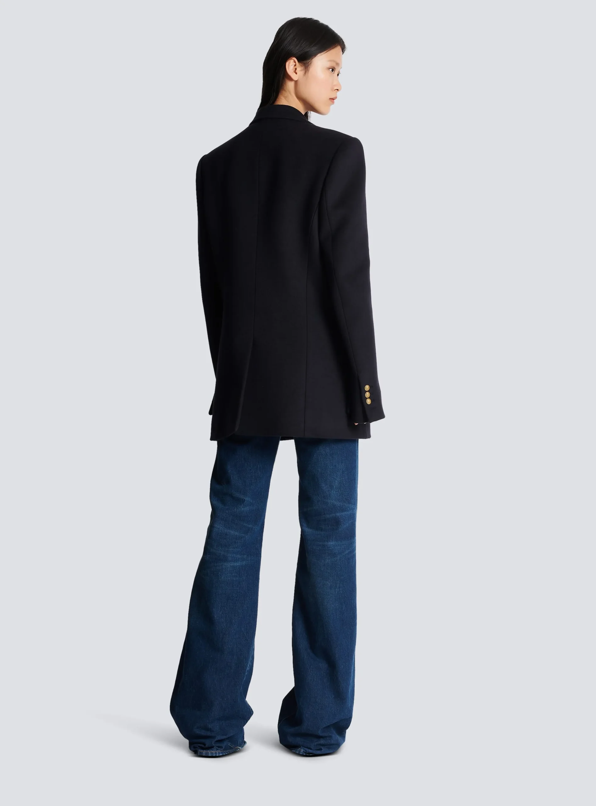 Women Balmain Short Military-style Coat