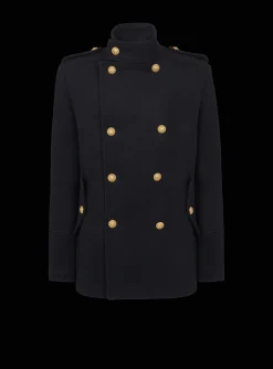Balmain Short Military-style Coat