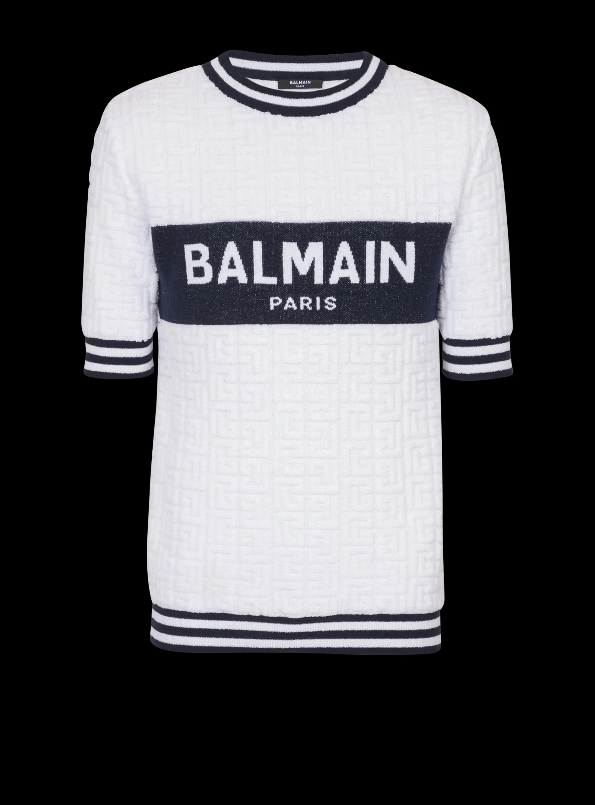 Balmain Short-sleeved PB Labyrinth Knit T-shirt