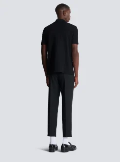 Balmain Short-sleeved Polo Shirt With Signature Embroidery