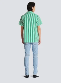 Balmain Short-sleeved Striped Cotton Pyjama Shirt
