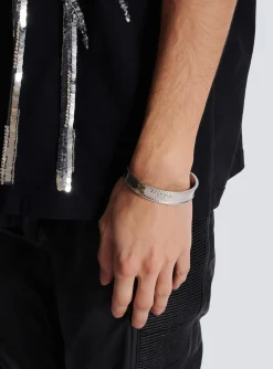 Balmain Signature Tubular Brass Bracelet
