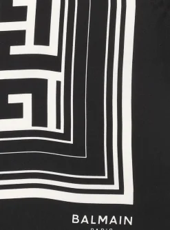 Women Balmain Silk Monogrammed Scarf