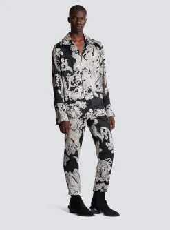 Balmain Silk Paisley Print Shirt