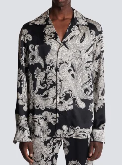 Balmain Silk Paisley Print Shirt