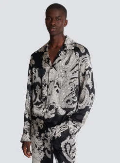 Balmain Silk Paisley Print Shirt