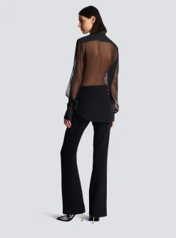 Women Balmain Silk Western Shirt