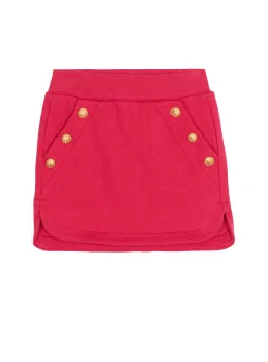 Kids Balmain Skirt With Embossed Buttons