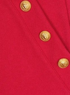Kids Balmain Skirt With Embossed Buttons
