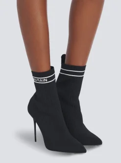 Women Balmain Skye Knit Ankle Boots