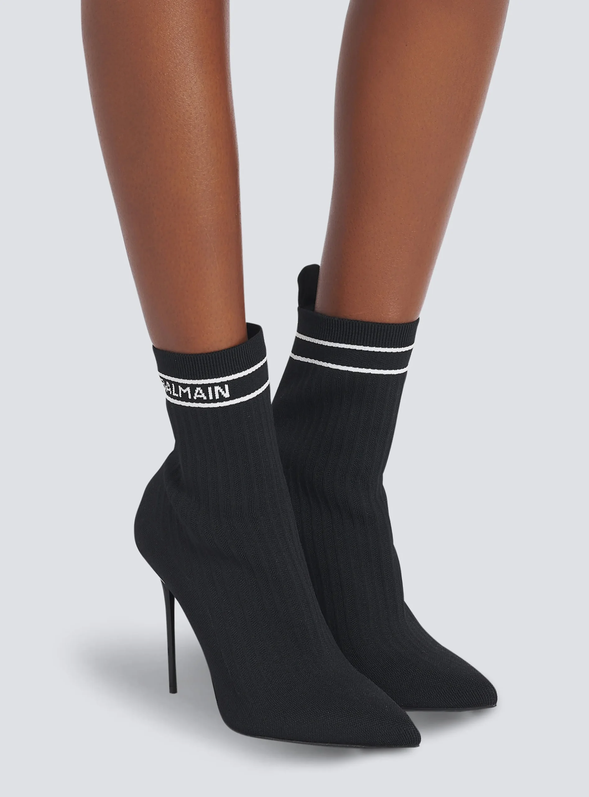 Women Balmain Skye Knit Ankle Boots