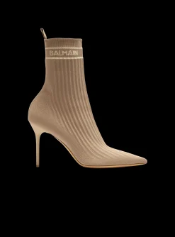 Women Balmain Skye Stretch Knit Ankle Boots