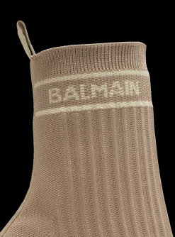 Women Balmain Skye Stretch Knit Ankle Boots