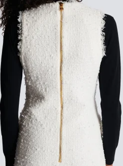 Women Balmain Sleeveless Tweed Dress