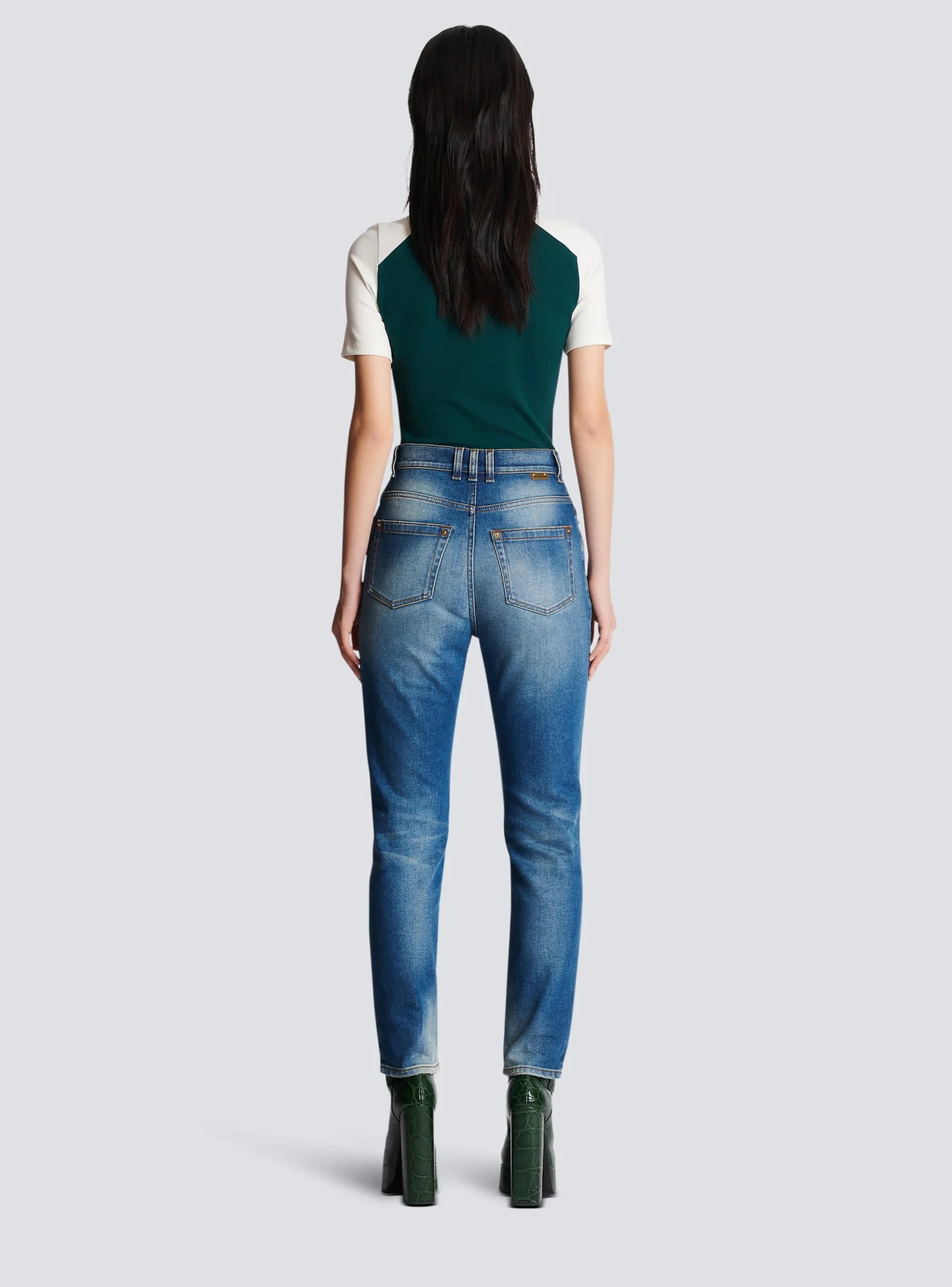 Women Balmain Slim-fit Denim Jeans