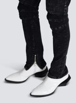 Balmain Slim-fit Denim Jeans With Ribbed Details
