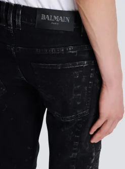 Balmain Slim-fit Denim Jeans With Ribbed Details