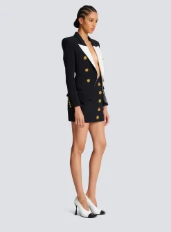 Women Balmain Slim-fit Jacket With Roses Buttons