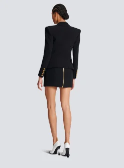 Women Balmain Slim-fit Jacket With Roses Buttons
