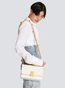 Women Balmain Small 1945 Soft Bag In Quilted Leather