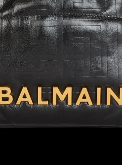 Balmain Small 1945 Soft Tote Bag In Crackled Calfskin