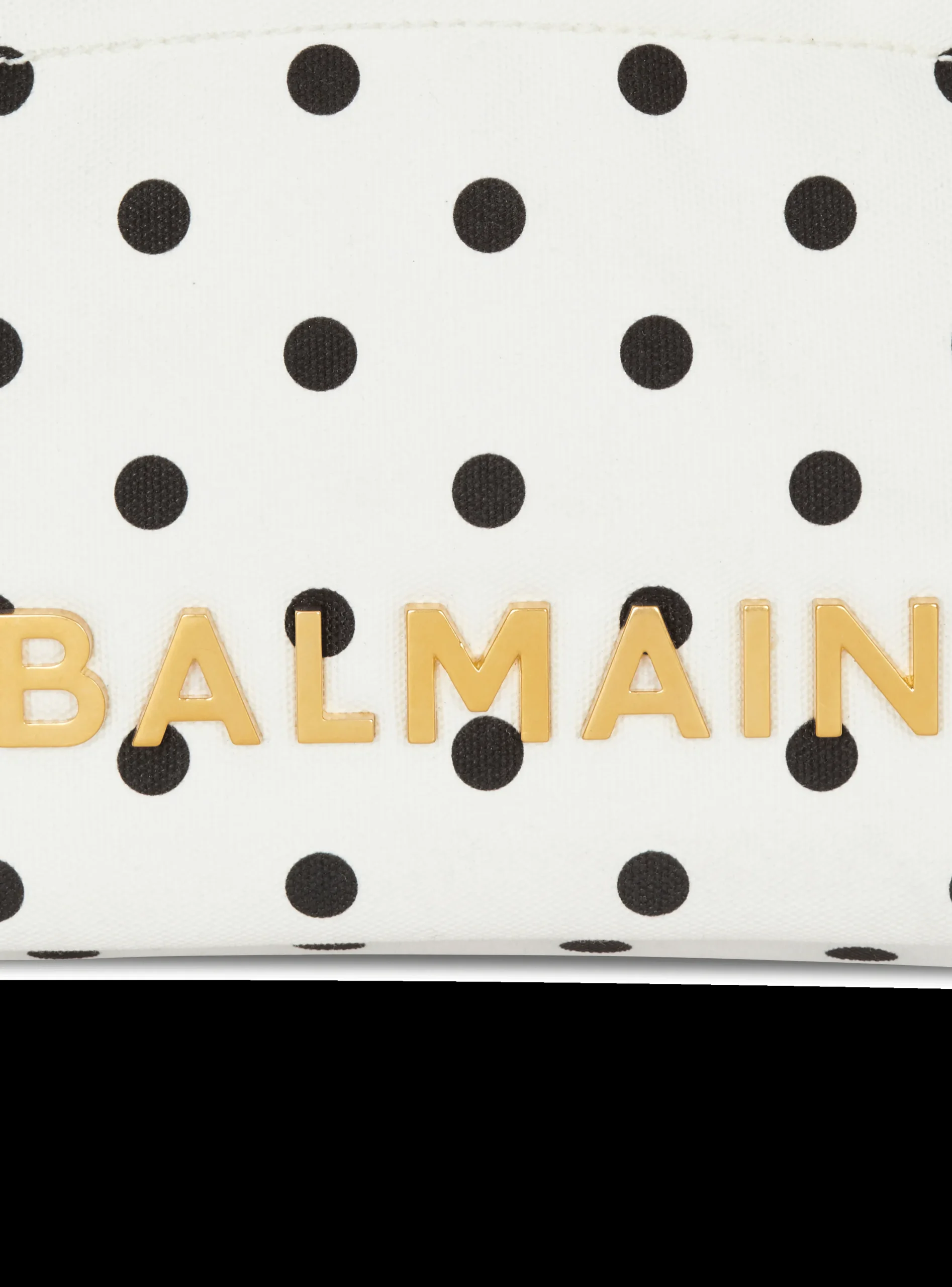 Women Balmain Small 1945 Soft Tote Bag In Polka Dot Canvas