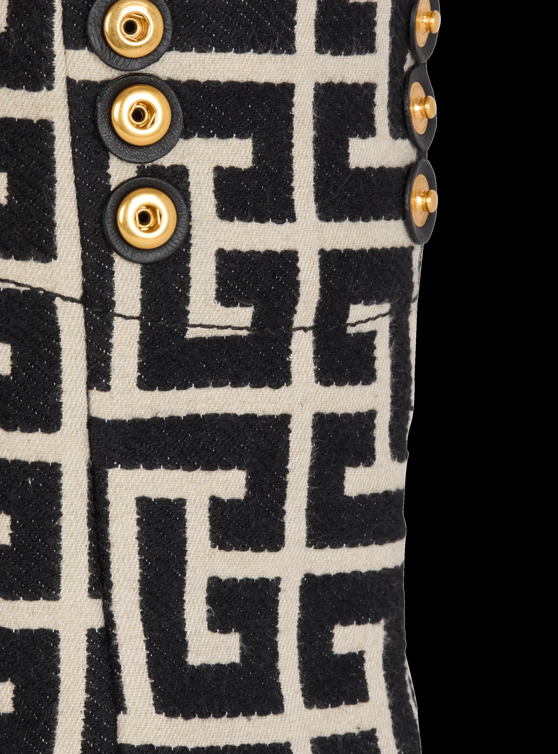Balmain Small 1945 Soft Tote Bag Monogram Jacquard Fabric