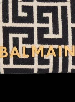Balmain Small 1945 Soft Tote Bag Monogram Jacquard Fabric